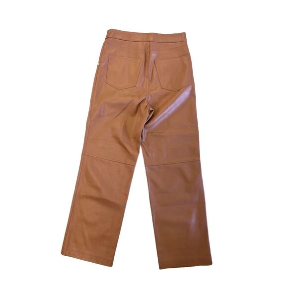 Blank NYC Women's Brown Straight Leg Faux Leather Pants Size 28 - Picture 6 of 6